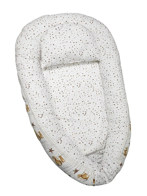 Baby Nest - Double-Sided - Bunny and Brown Stars