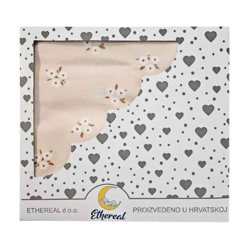 Premium Cotton Blanket - Organic Cotton - Little Beige Flowers