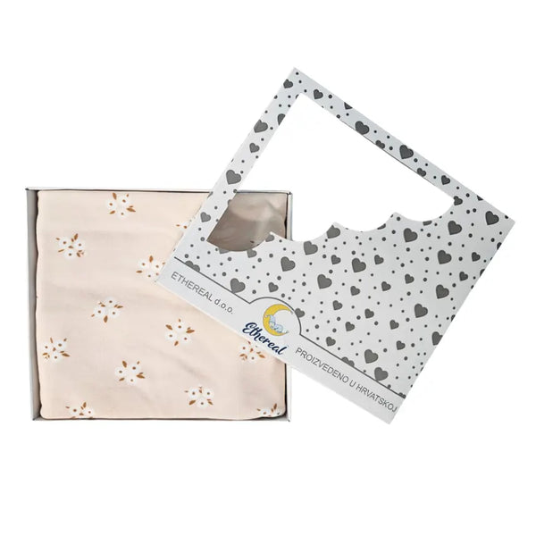 Premium Cotton Blanket - Organic Cotton - Little Beige Flowers