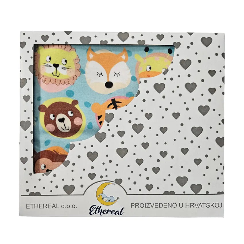 Premium Cotton Blanket - Organic Cotton - Jungle Baby Animals