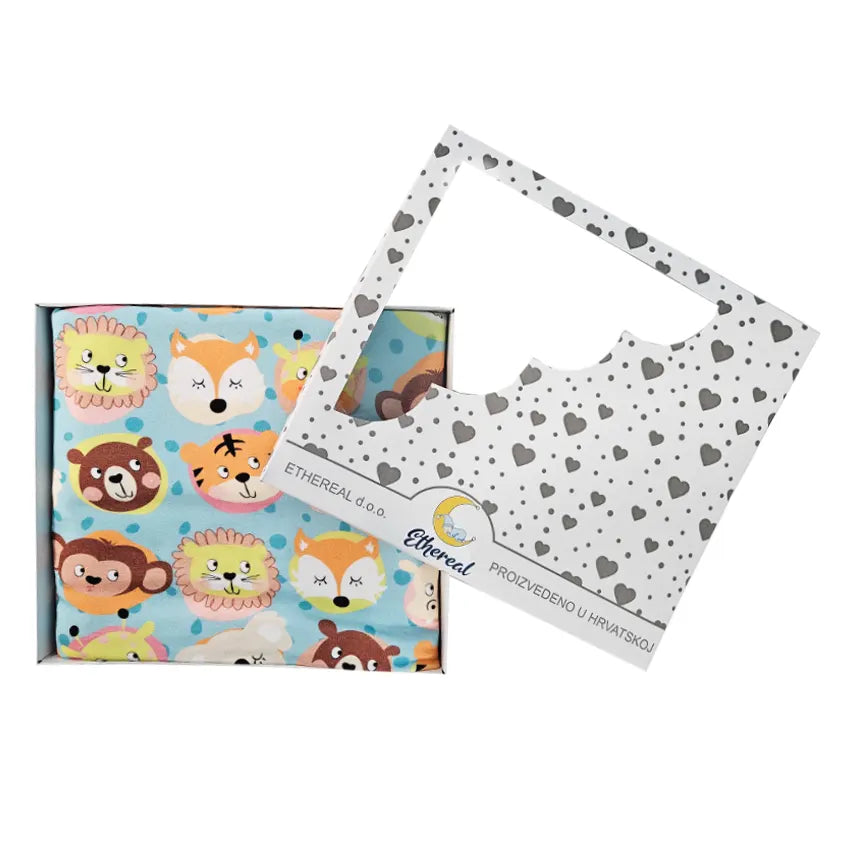 Premium Cotton Blanket - Organic Cotton - Jungle Baby Animals