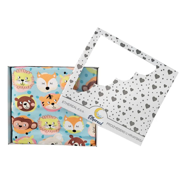 Premium Cotton Blanket - Organic Cotton - Jungle Baby Animals