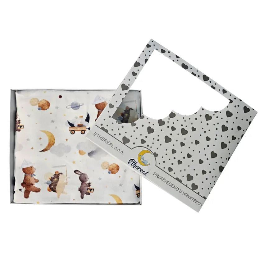 Premium Cotton Blanket - Organic Cotton - Sky Animals