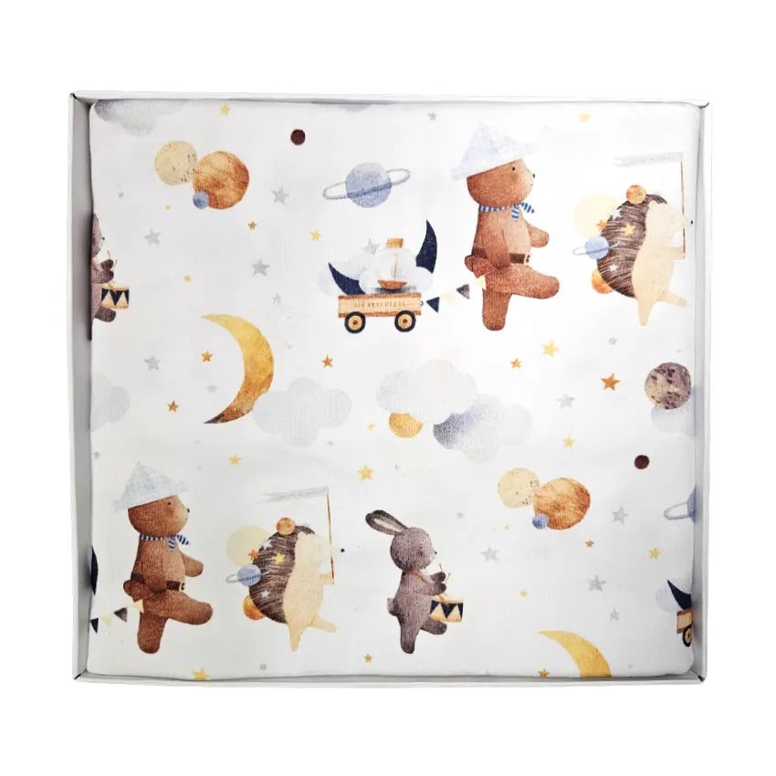Premium Cotton Blanket - Organic Cotton - Sky Animals