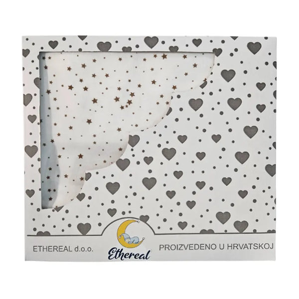 Premium cotton blanket - organic cotton - Small brown stars