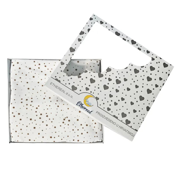 Premium cotton blanket - organic cotton - Small brown stars