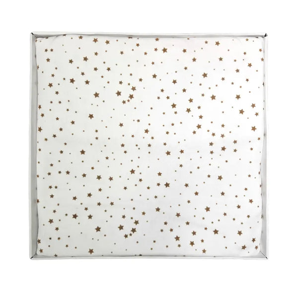 Premium cotton blanket - organic cotton - Small brown stars