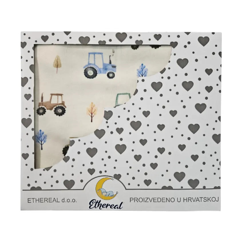 Premium Cotton Blanket - Organic Cotton - Tractors
