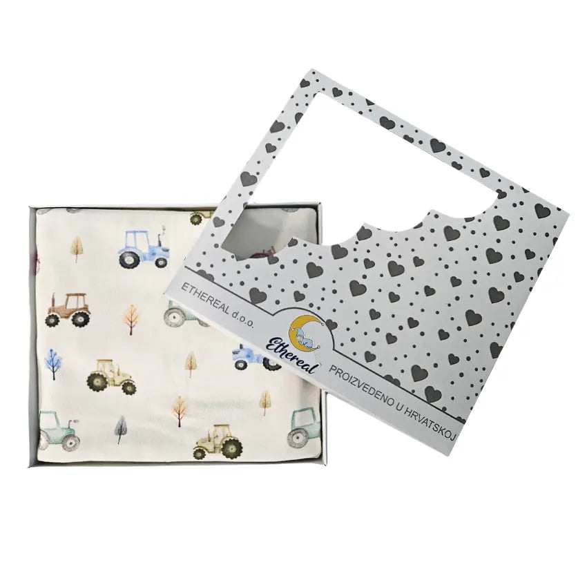 Premium Cotton Blanket - Organic Cotton - Tractors