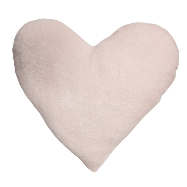 Cotton Velvet Decorative Heart Pillow - Soft Pink