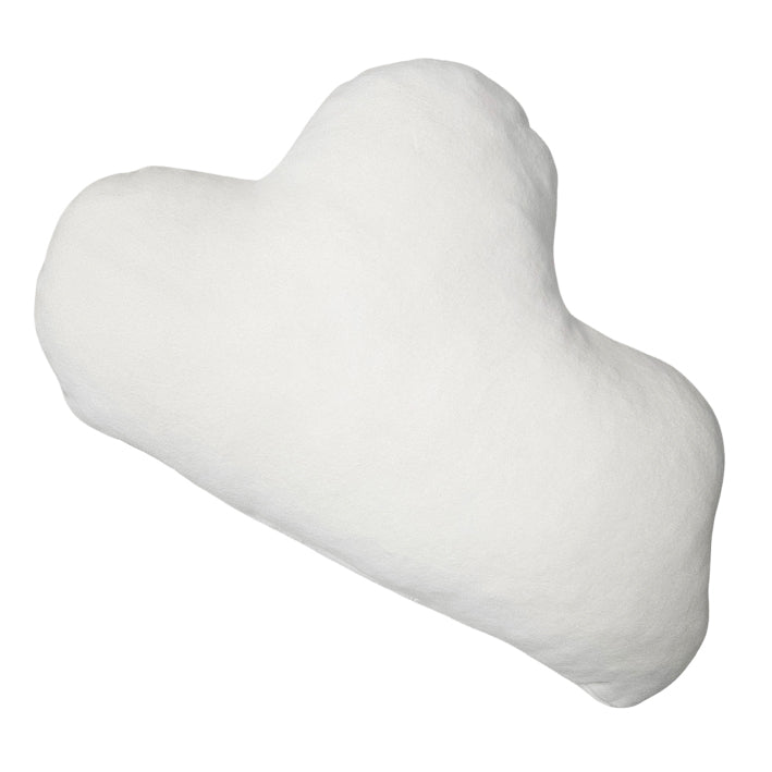 Cotton Velvet Decorative Cloud Pillow - White