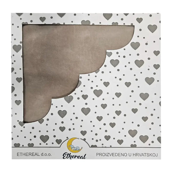 Cotton Velour Blanket 80x100cm - Brown