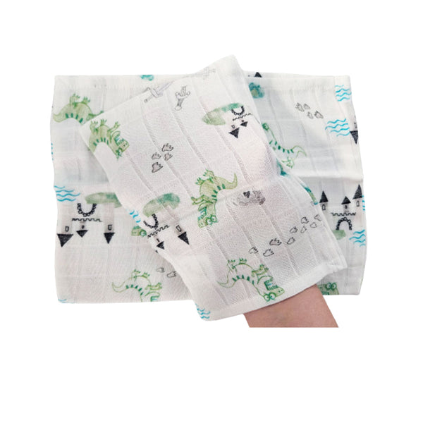 Bamboo Tetra Bath Mitt - Dinosaurs