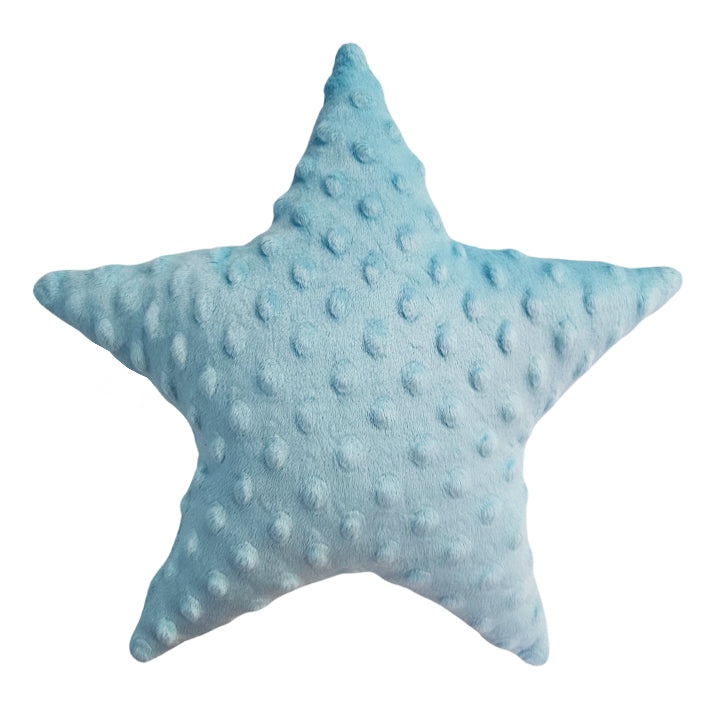 Minky decorative star pillow - Aqua