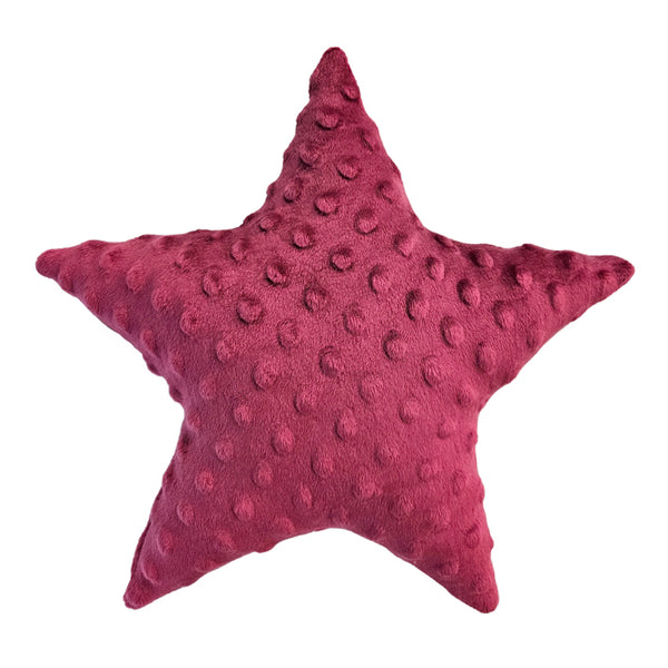 Minky decorative star pillow - Cyclamen