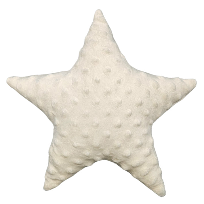 Minky decorative cushion star - Ivory