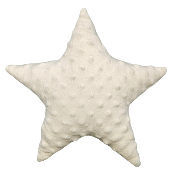 Minky decorative cushion star - Ivory