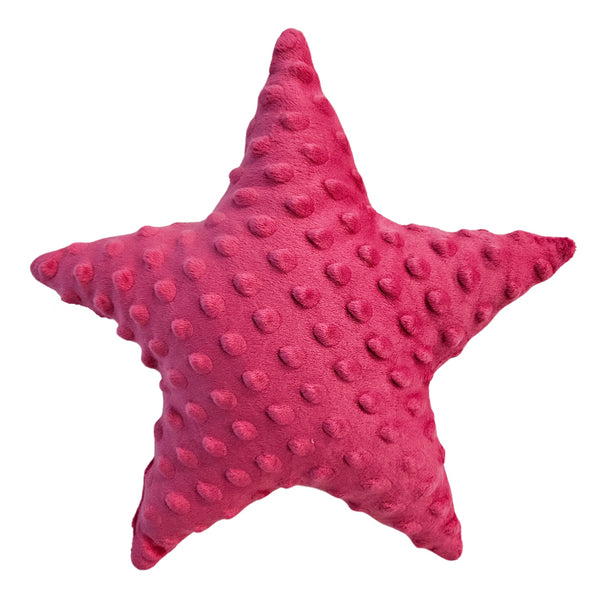 Minky decorative star pillow - Orchid