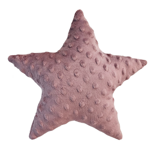 Minky decorative star pillow - Retro pink