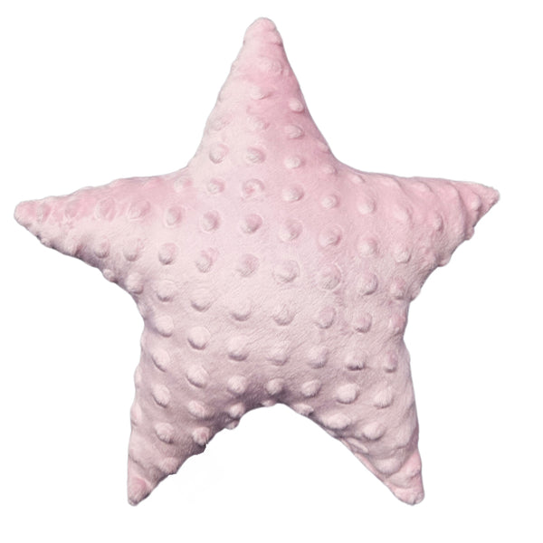 Minky decorative star cushion - Pink