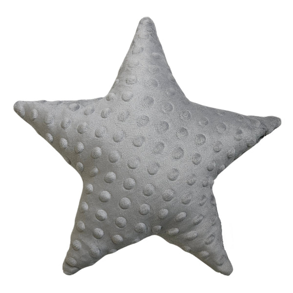 Minky decorative cushion star - Gray