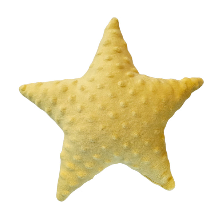 Minky decorative cushion star - Yellow