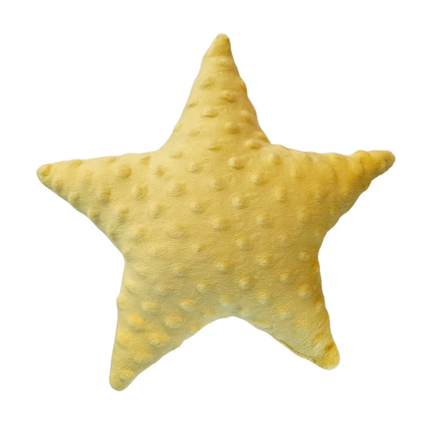 Minky decorative cushion star - Yellow