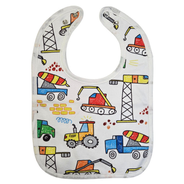 Bib with Waterproof Backing - Construction Machines
