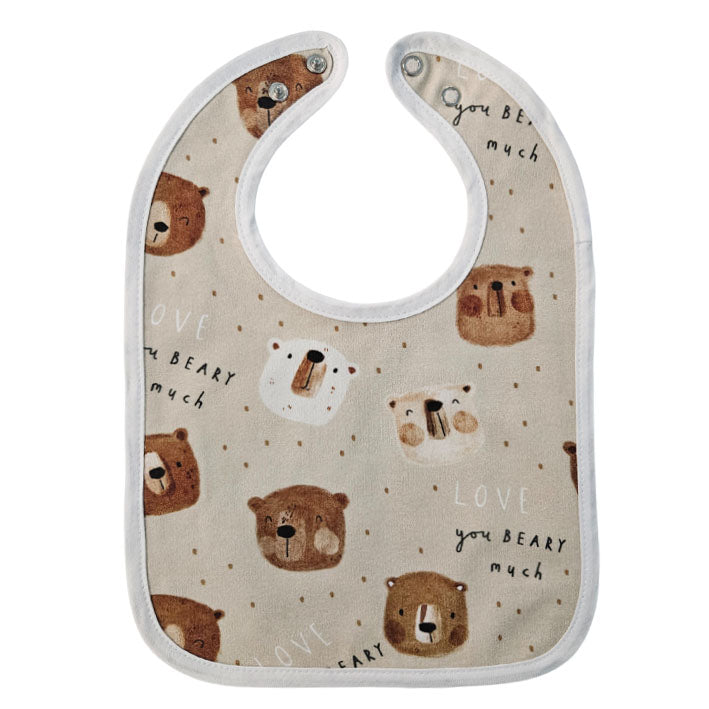 Bib with Waterproof Backing - Love you beary much