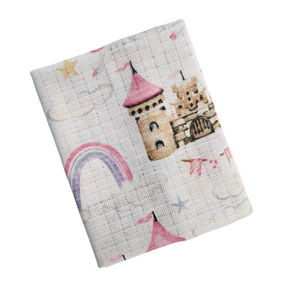 Children's Cotton Tetra Diaper 70x70cm - Pink Fairy Tale