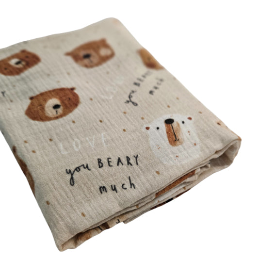 Muslin Tetra Blanket - D. Love You Beary Much