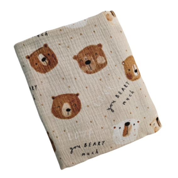 Muslin Tetra Blanket - D. Love You Beary Much