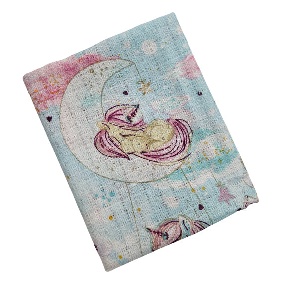 Children's Cotton Tetra Diaper 70x70cm - Unicorn