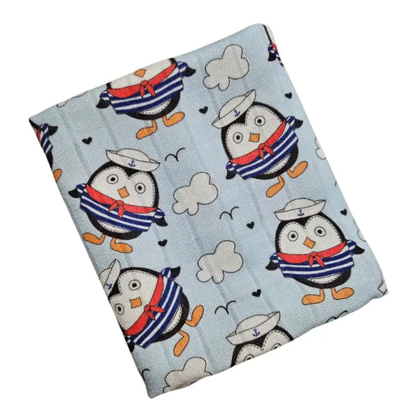 Children's Bamboo Tetra Diaper 65x65cm - Sailor Penguin
