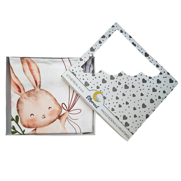 Premium Cotton Blanket - Organic Cotton - Flower Bunny