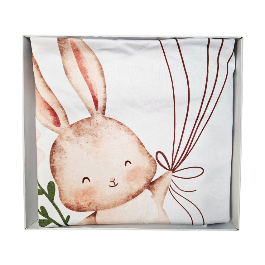 Premium Cotton Blanket - Organic Cotton - Flower Bunny
