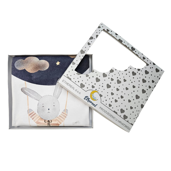 Premium Cotton Blanket - Organic Cotton - Night Sky Bunny