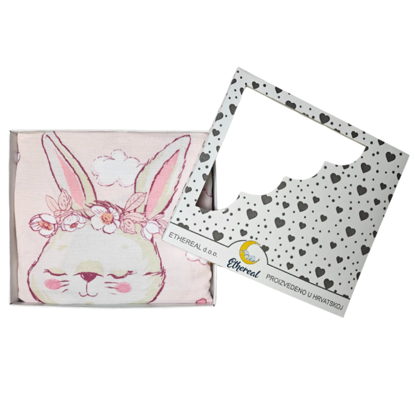 Muslin Double Layer Tetra Blanket 80x100cm - Bunny Ballerina