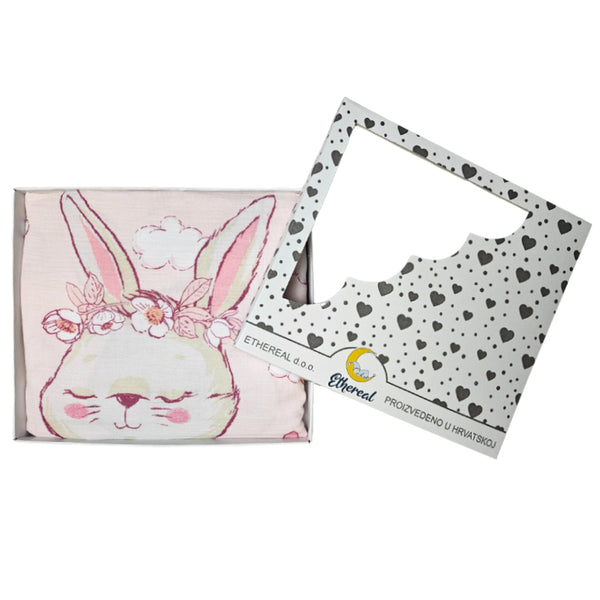 Muslin Double Layer Tetra Blanket 80x100cm - Bunny Ballerina