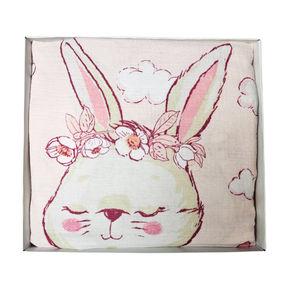 Muslin Double Layer Tetra Blanket 80x100cm - Bunny Ballerina