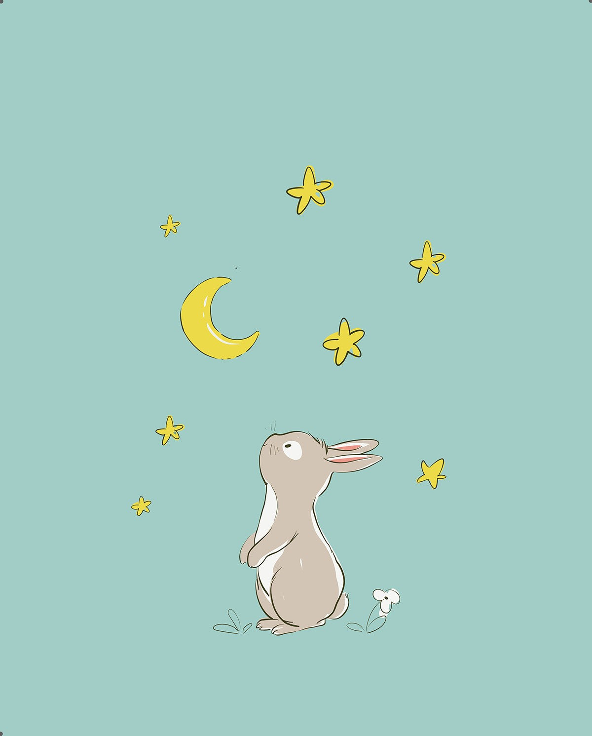 Muslin dvoslojna tetra dekica 80x100cm - Bunny watching sky