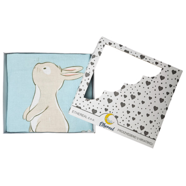 Muslin dvoslojna tetra dekica 80x100cm - Bunny watching sky
