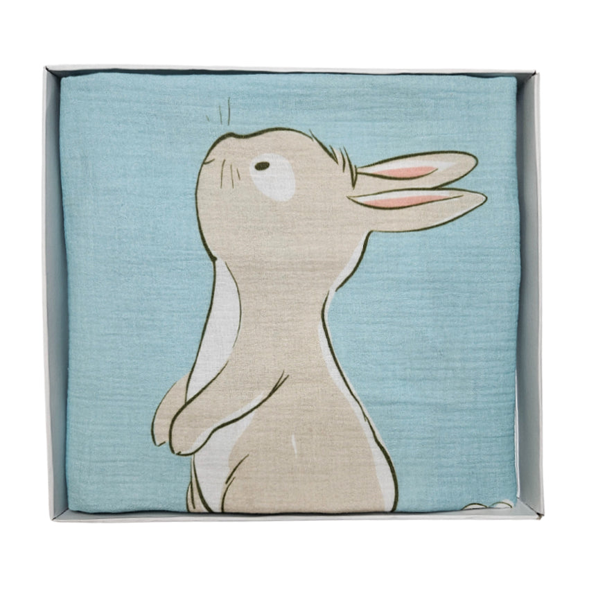 Muslin Double Layer Tetra Blanket 80x100cm - Bunny Watching Sky