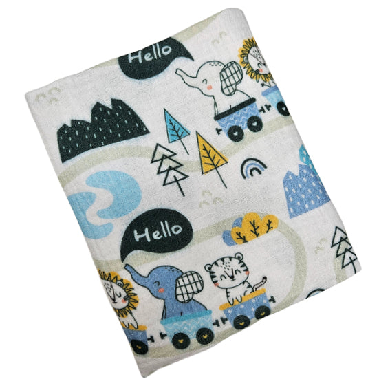 Dječja tetra pelena muslin premium 65x65cm - Summer animals trip