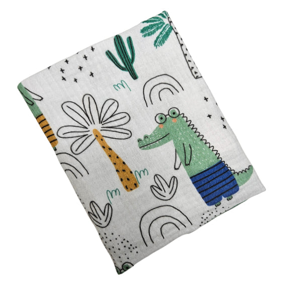 Dječja tetra pelena muslin premium 65x65cm - Summer dino