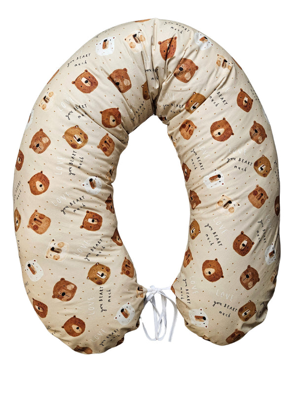 Nursing and Sleeping Pillow 170 cm with Cotton Cover - Love you beary much