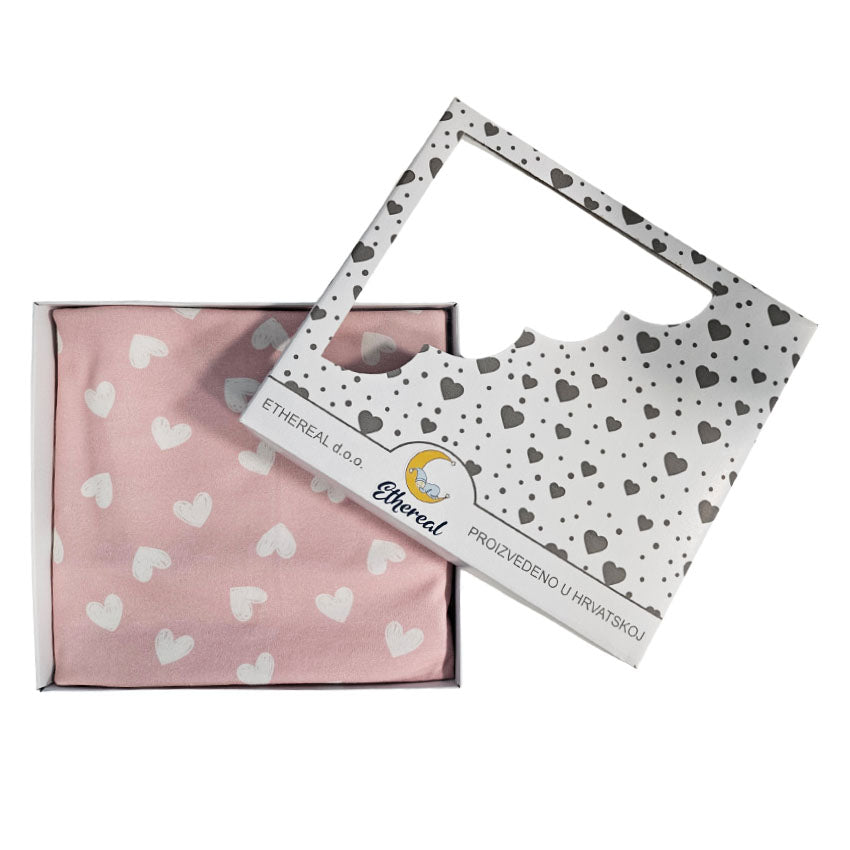Pamučna premium dekica - organski pamuk - Rose hearts