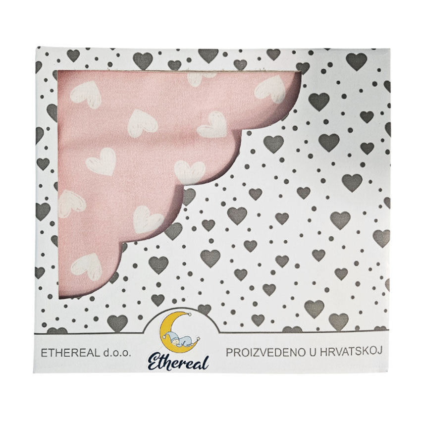 Pamučna premium dekica - organski pamuk - Rose hearts