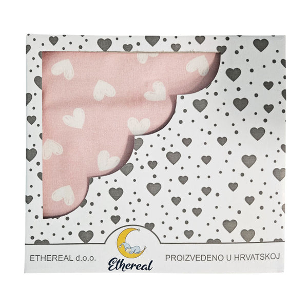 Pamučna premium dekica - organski pamuk - Rose hearts