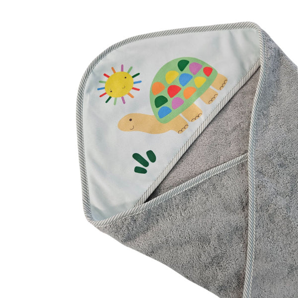 Cotton Towel 100x100cm - Pattern - Gray - Turtle